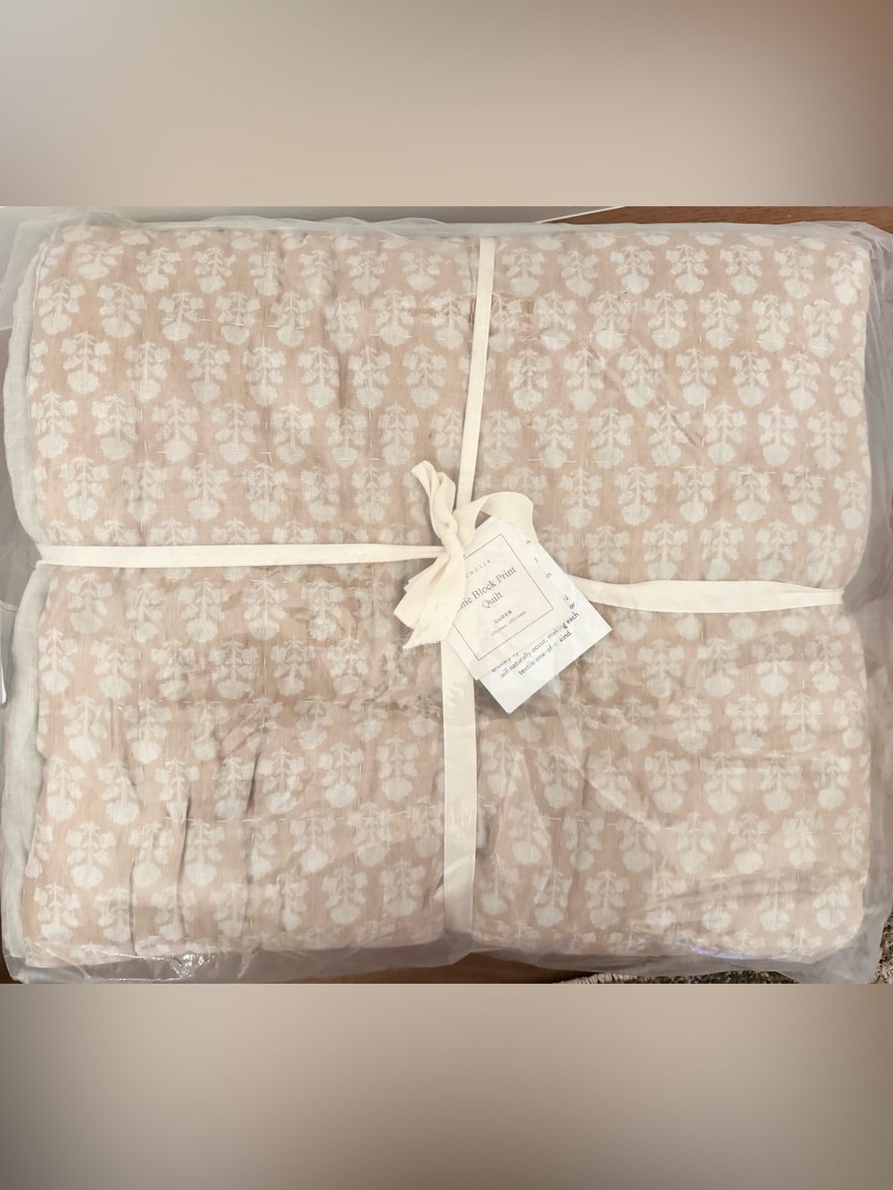 Magnolia Ellie Floral Block Print Quilt